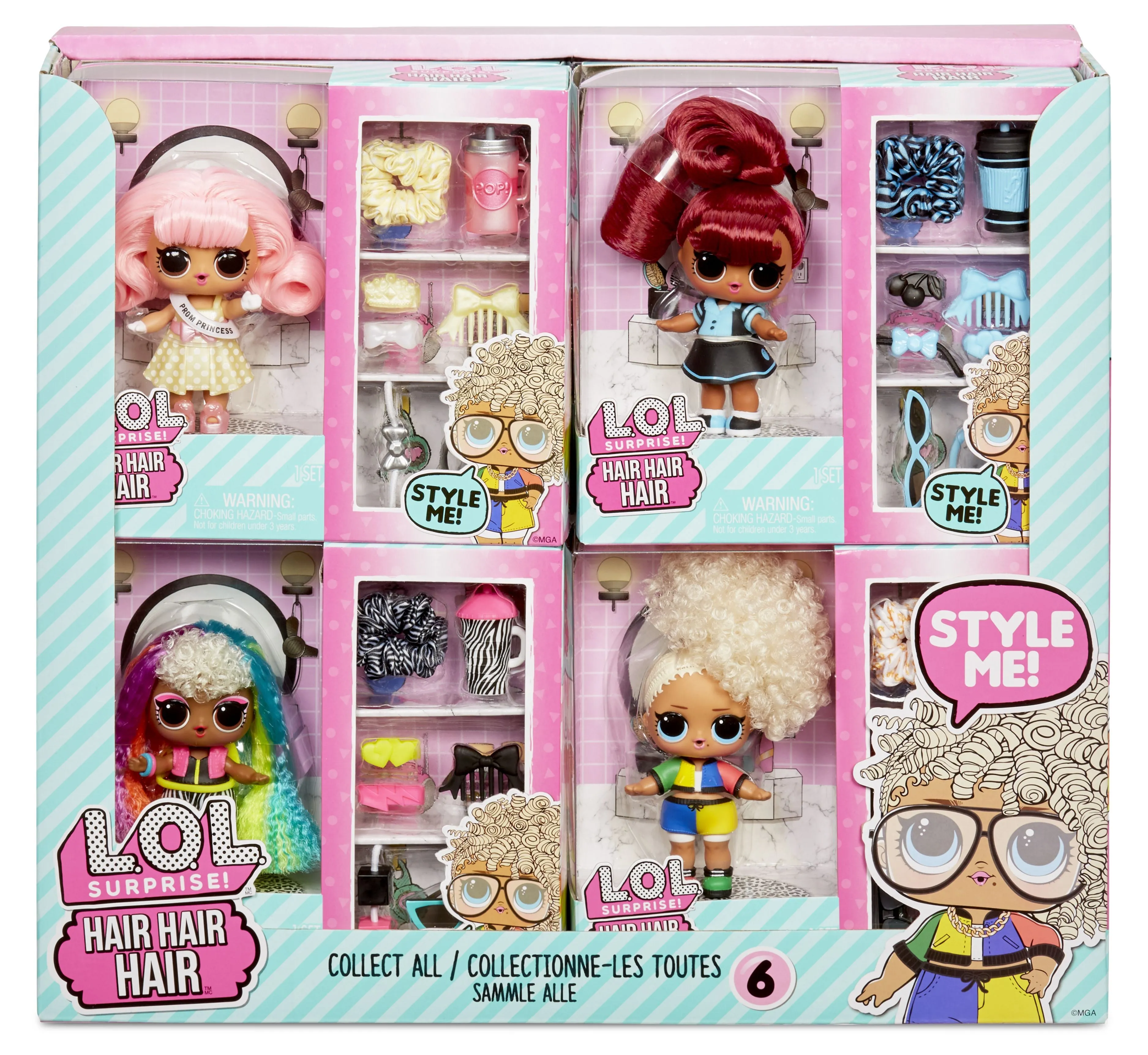 LOL SURPRISE HAIR HAIR HAIR TOTS DOLL ASSORTED STYLES
