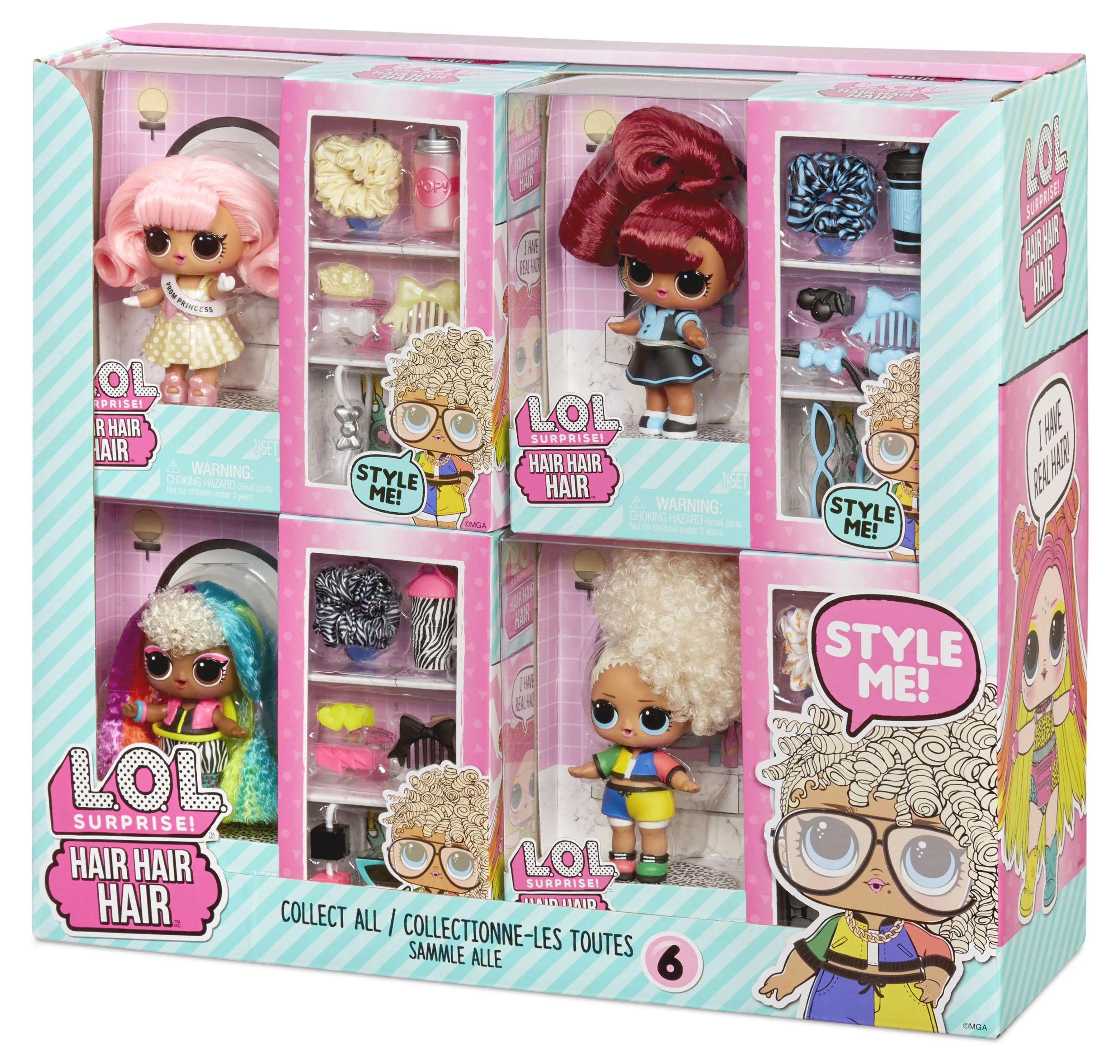 LOL SURPRISE HAIR HAIR HAIR TOTS DOLL ASSORTED STYLES