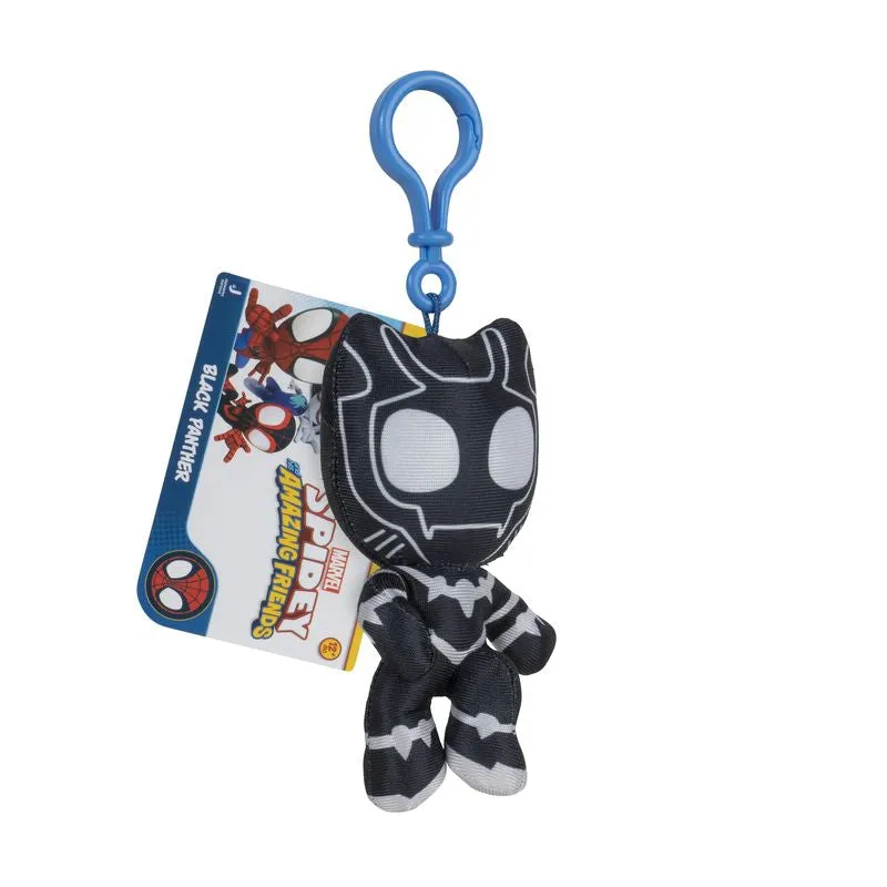 Marvel Spidey & His Amazing Friends Clip Plush Black Panther