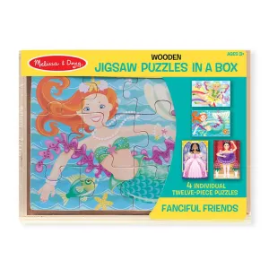 Melissa & Doug Wooden Jigsaw Puzzles In A Box Fanciful Friends