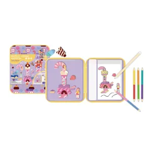 Mieredu Puzzle & Draw Magnetic Kit Candy Houses