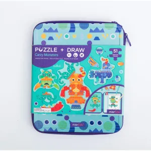 Mieredu Puzzle & Draw Magnetic Kit Crazy Monsters