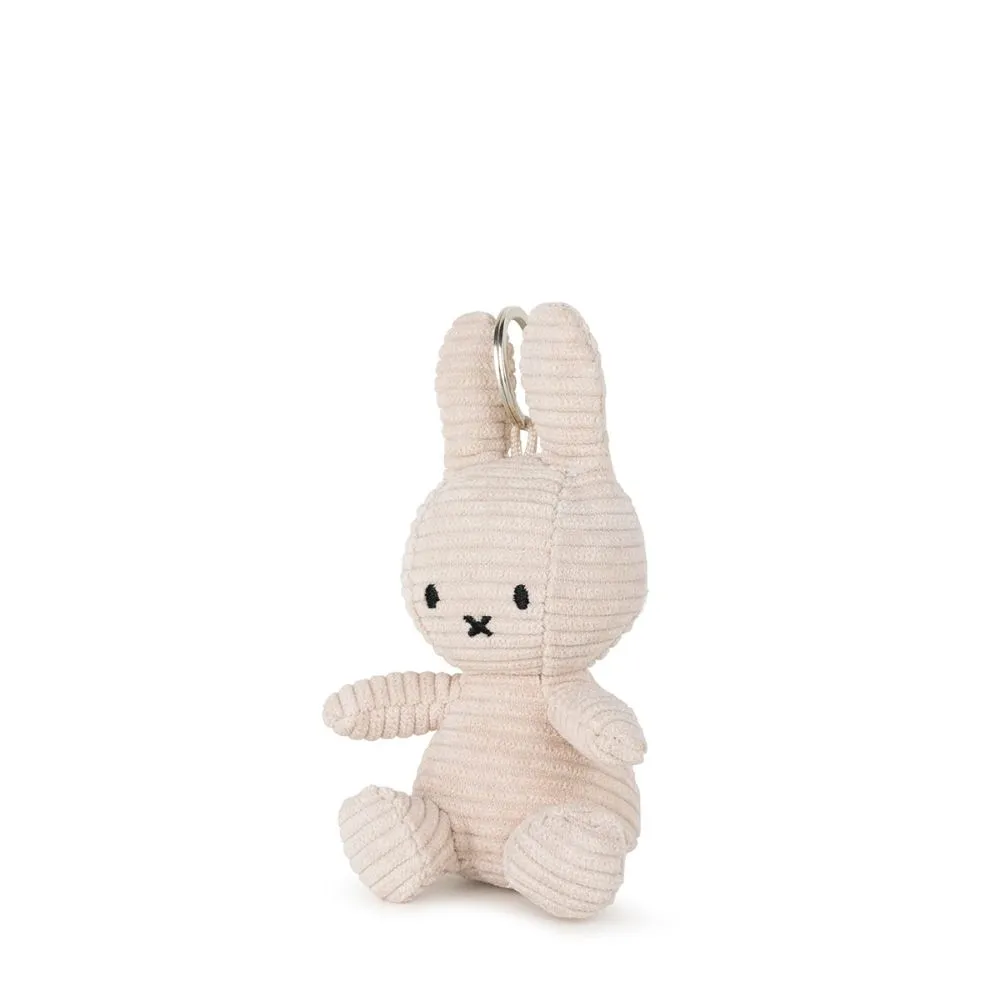 Miffy Bon Ton Toys Miffy Keychain Eco Corduroy Lt. Stone Grey - 10 cm - 4"