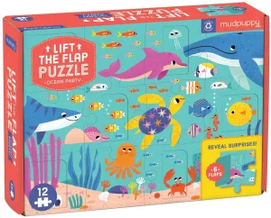 Mud Puppy 12 Piece Lift The Flap Puzzle Ocean Party
