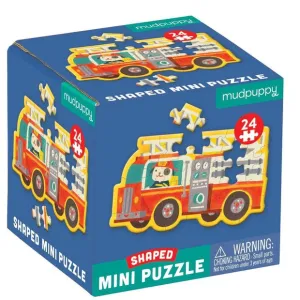 Mud Puppy 24 Piece Shaped Mini Puzzle Firetruck