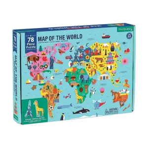 Mud Puppy 78 Piece Map Of The World Puzzle
