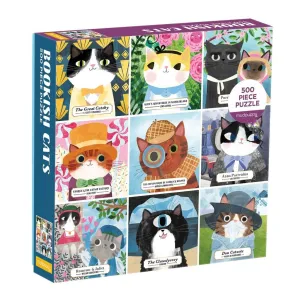 Mud Puppy Bookish Cats 500 Piece Puzzle