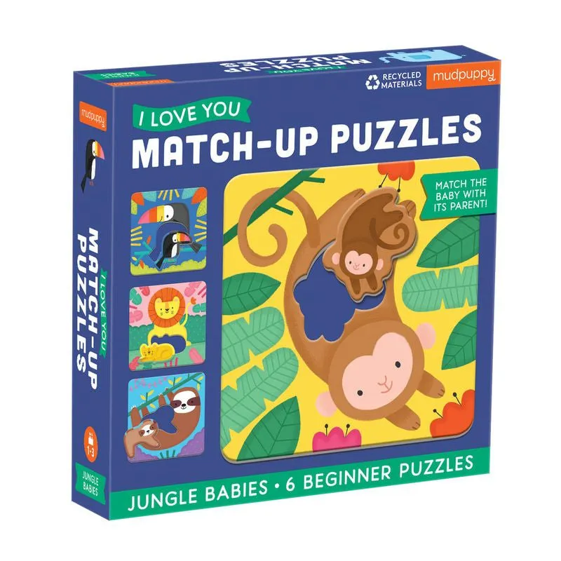 Mud Puppy Jungle Babies Match-Up Puzzles