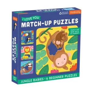 Mud Puppy Jungle Babies Match-Up Puzzles