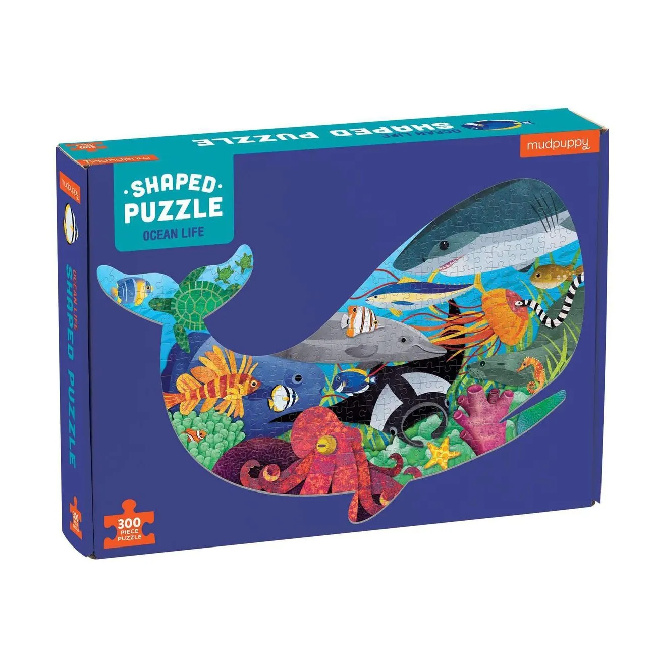 Mud Puppy Ocean Life 300 Piece Shaped Scene Puzzle