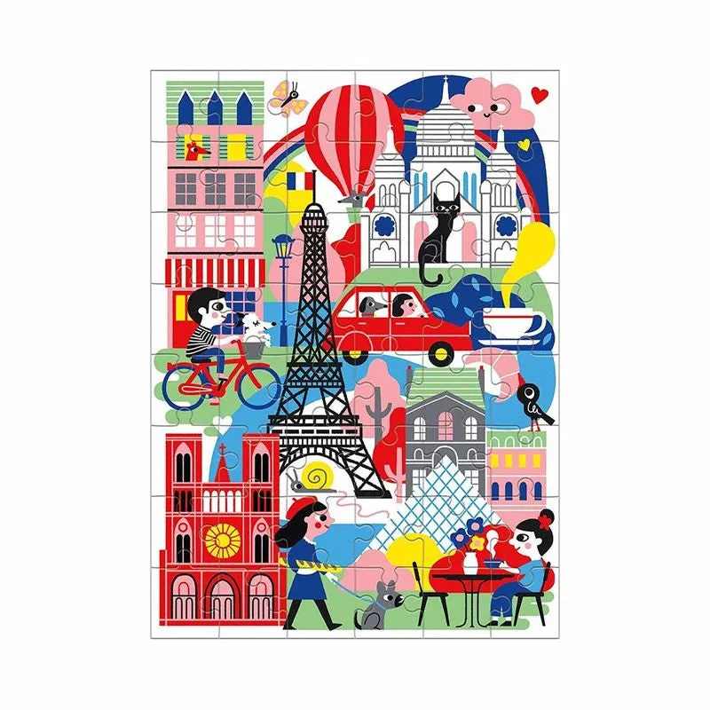 Mud Puppy Paris City 48 Piece Mini Puzzle