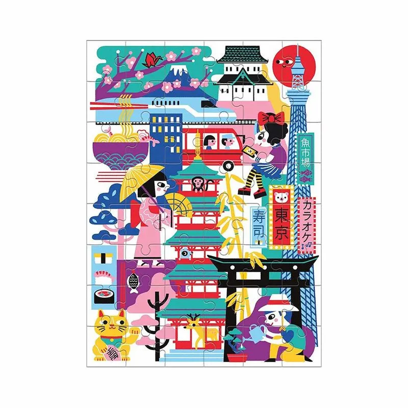 Mud Puppy Tokyo City 48 Piece Mini Puzzle