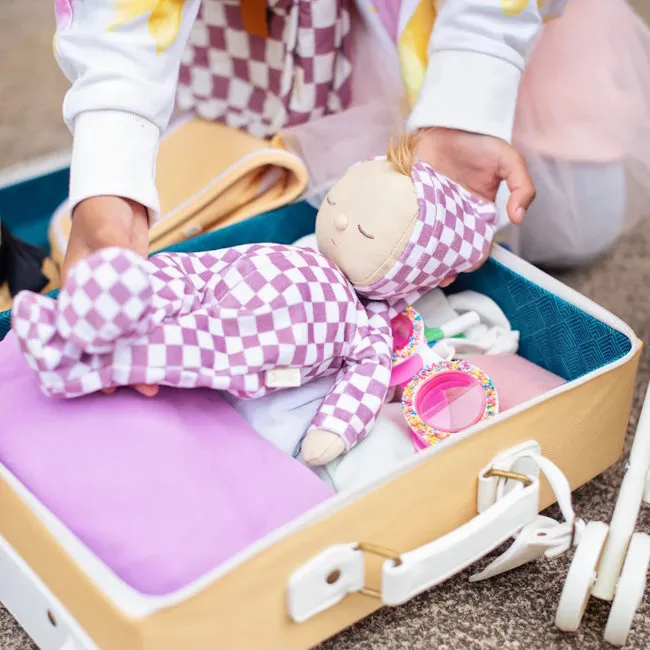 Olli Ella | Dozy Dinkum Plum Check Twinkle
