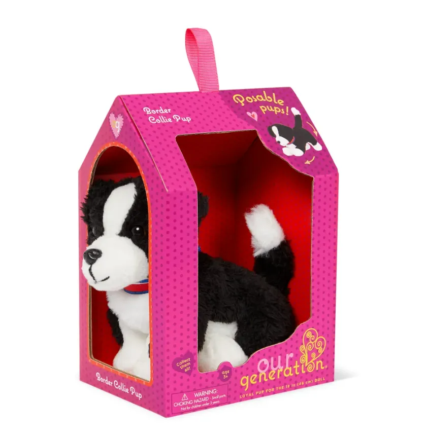 Our Generation 6 Inch Poseable Border Collie Pup