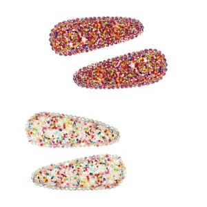 Pink Poppy Confetti Glitter Snaps Assorted Styles
