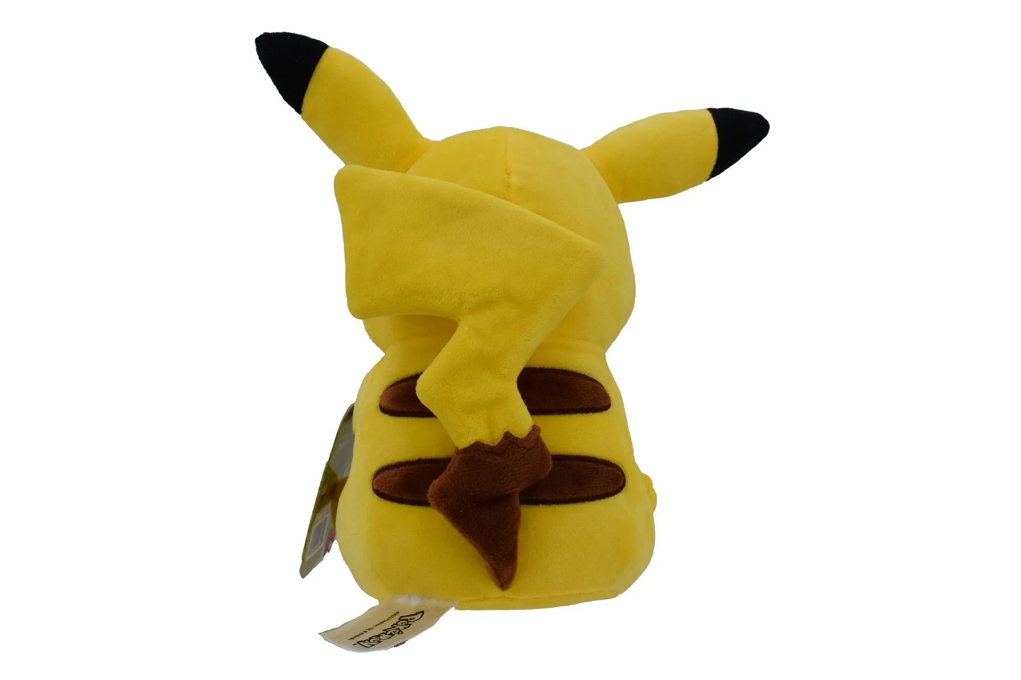 Pokemon 20cm Spring Plush Pikachu Holding Green Poke Puff