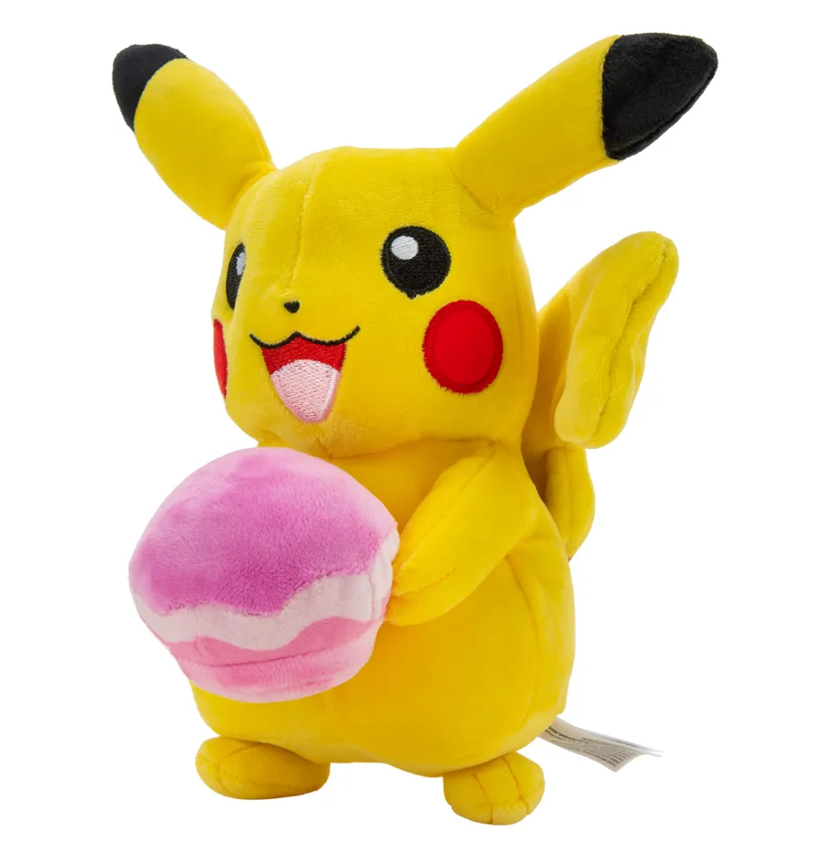 Pokemon 20cm Valentines Plush Pikachu With Cupcake Accessory