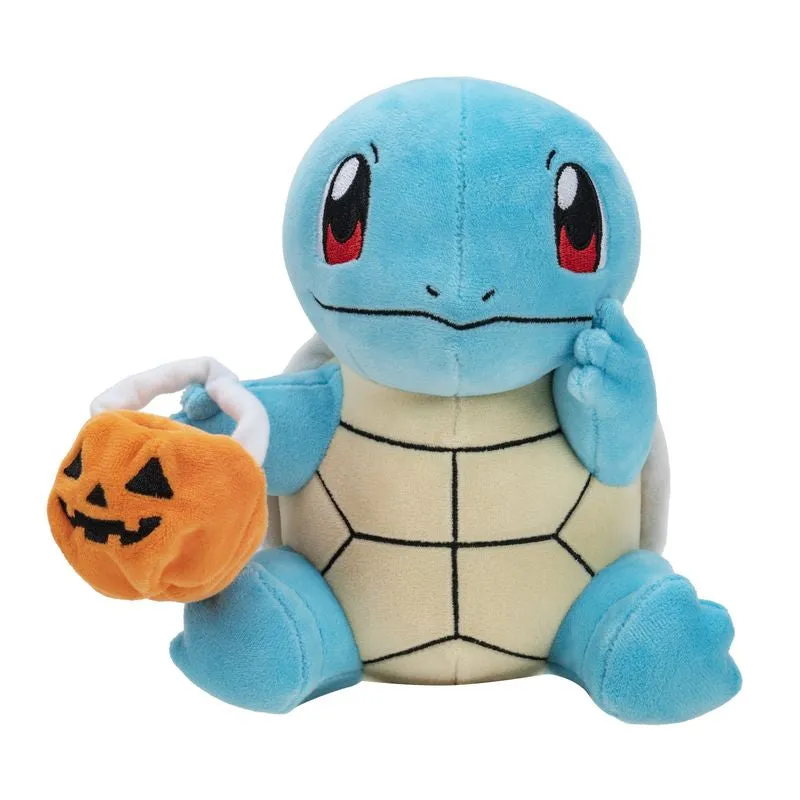 Pokemon Halloween 20cm Plush Squirtle With Pumpkin Carry Bag