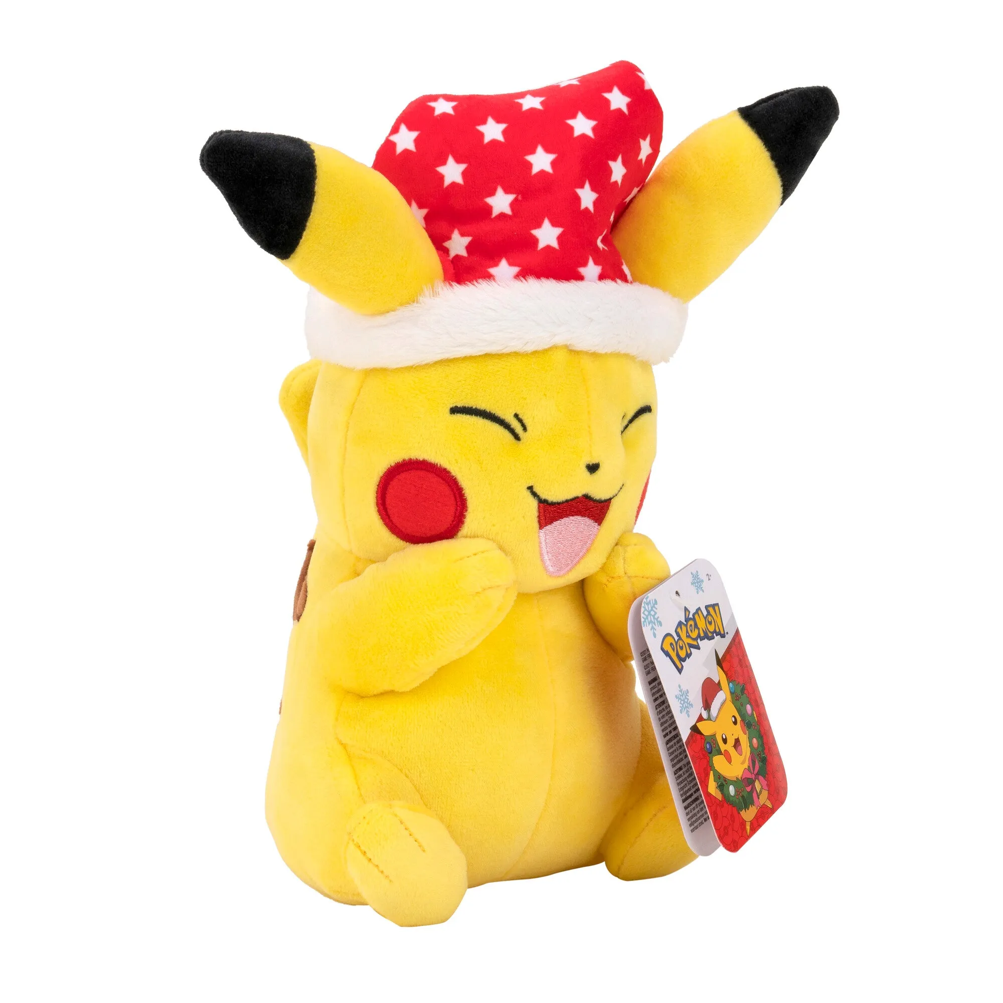Pokemon Seasonal Holiday 20cm Plush Pikachu Wearing Christmas Hat