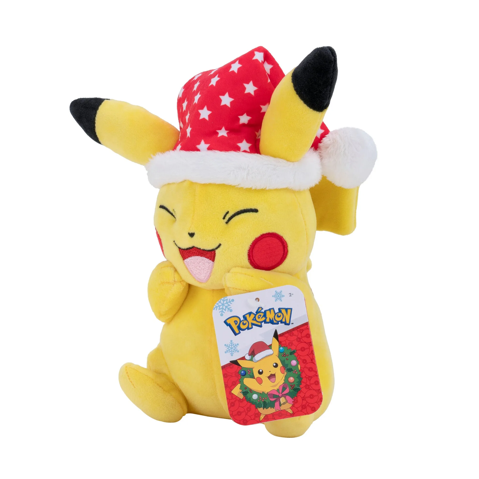 Pokemon Seasonal Holiday 20cm Plush Pikachu Wearing Christmas Hat