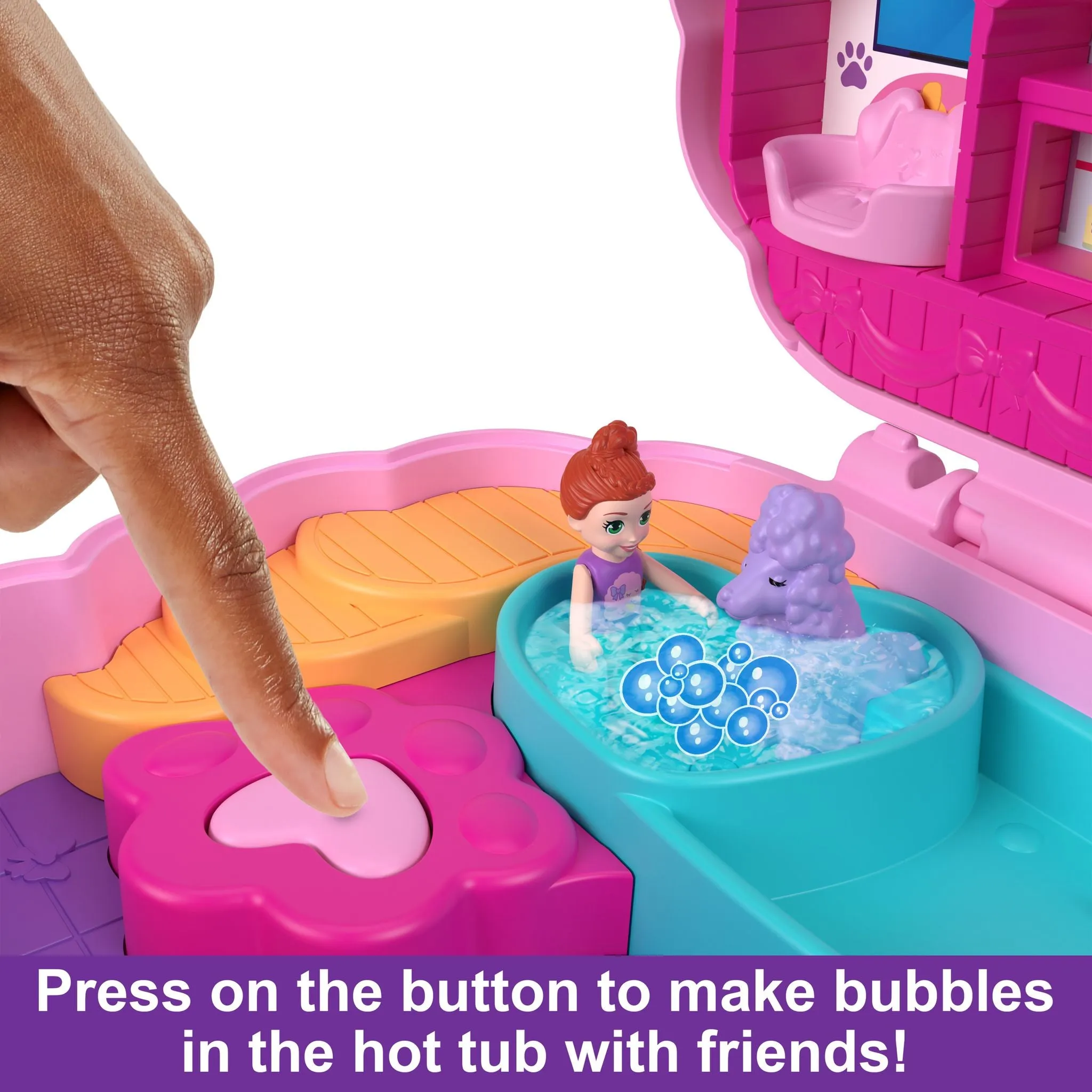 Polly Pocket Big Pocket World Groom & Glam Poodle Compact