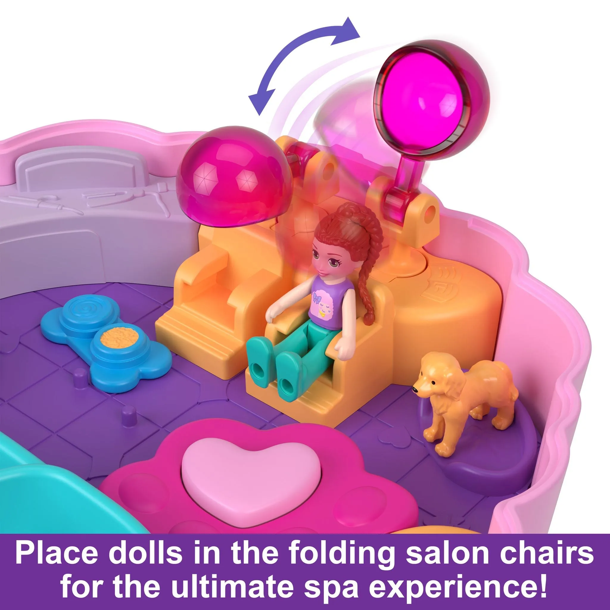 Polly Pocket Big Pocket World Groom & Glam Poodle Compact