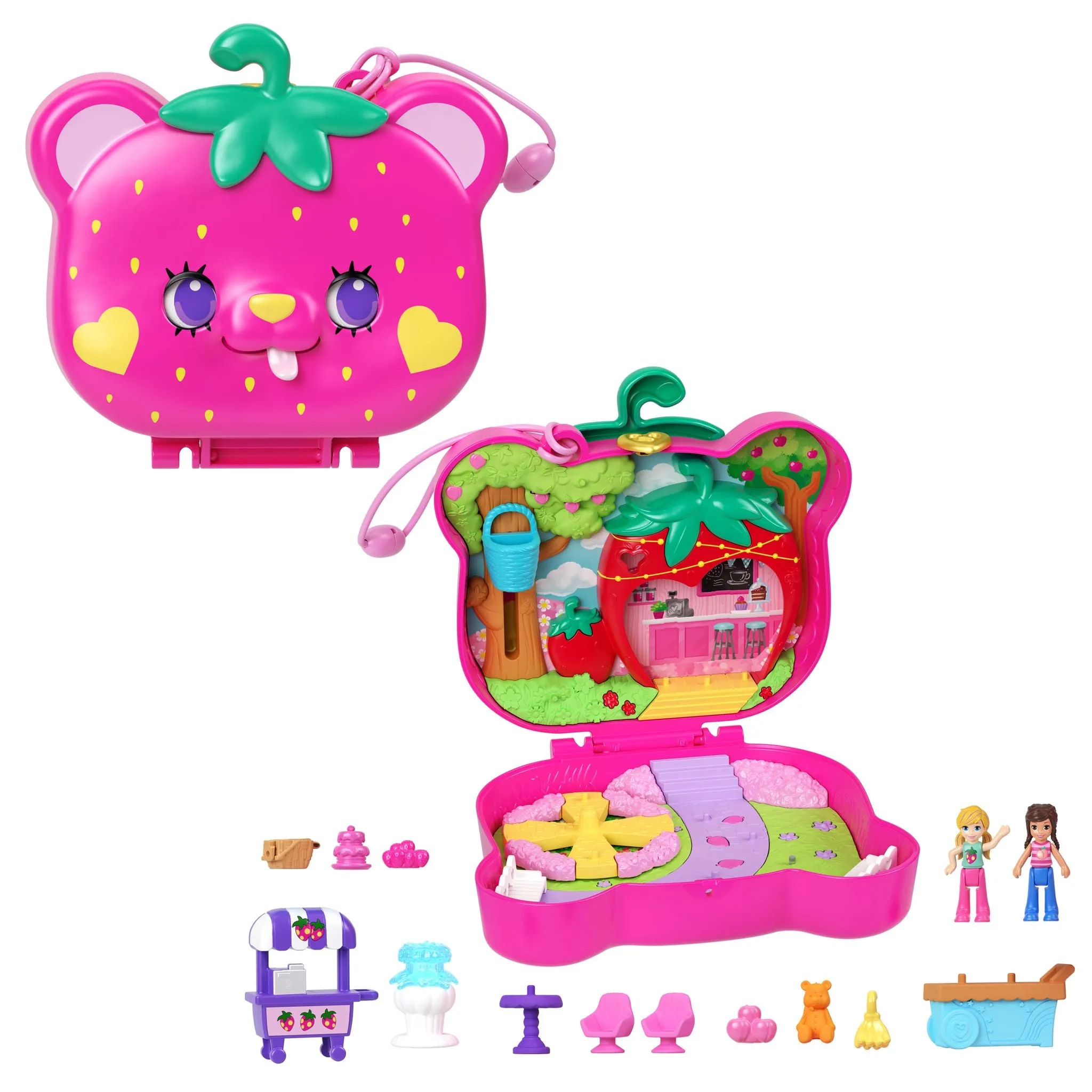 Polly Pocket Big Pocket World Straw-Beary Patch Compact