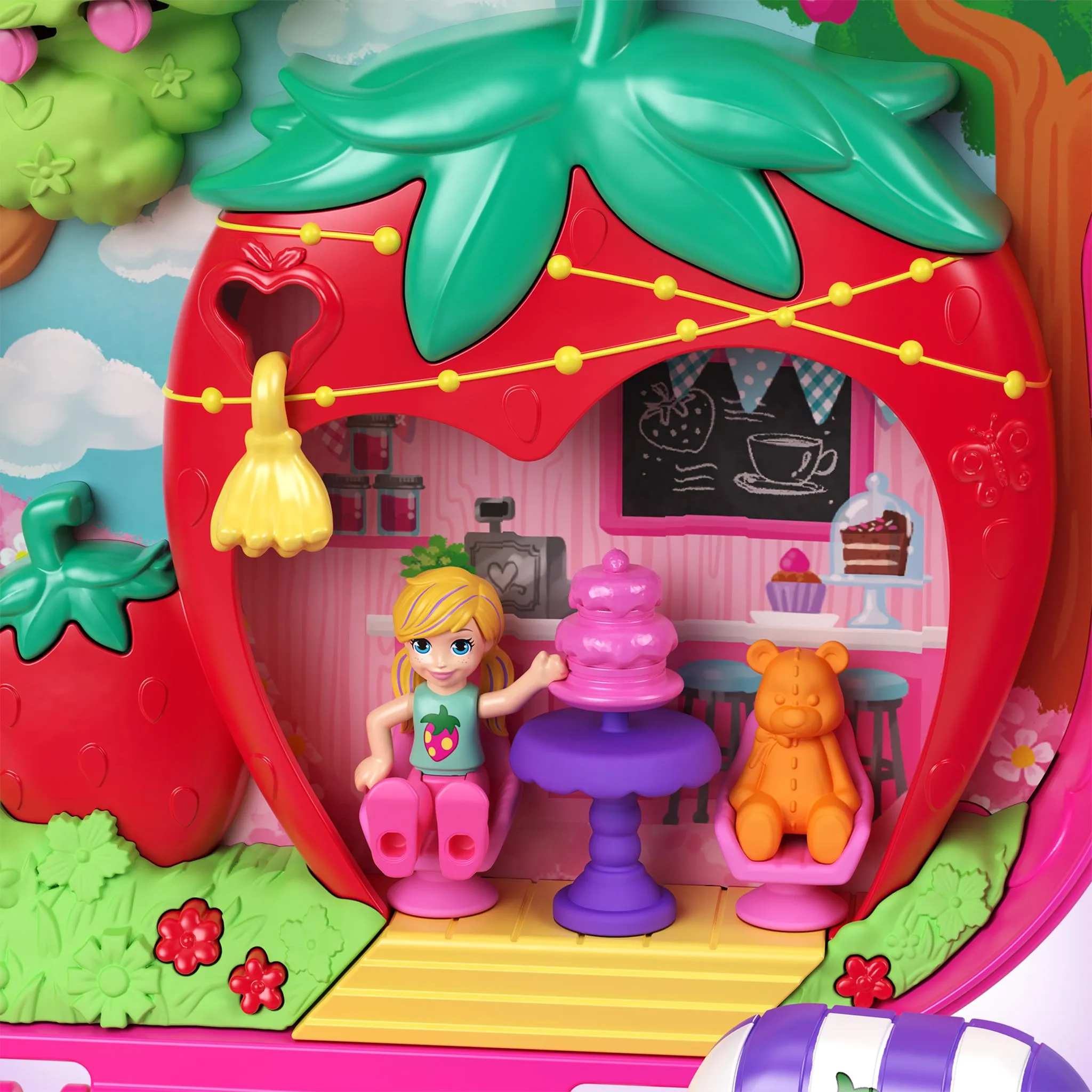 Polly Pocket Big Pocket World Straw-Beary Patch Compact