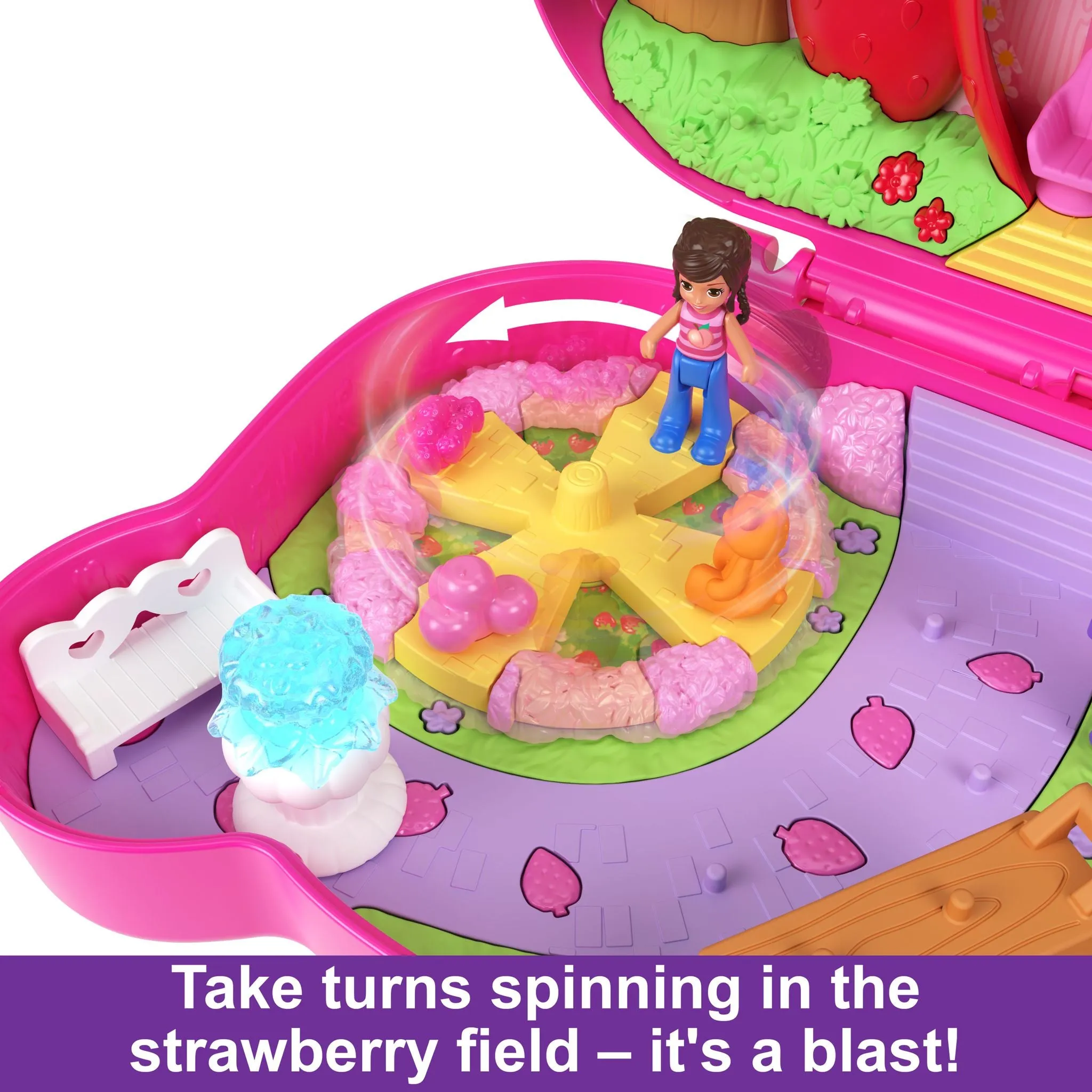 Polly Pocket Big Pocket World Straw-Beary Patch Compact