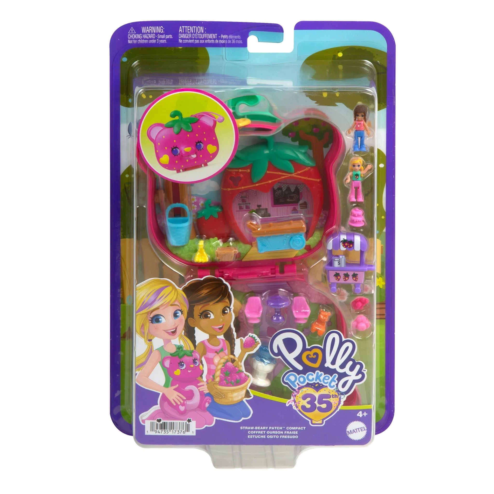 Polly Pocket Big Pocket World Straw-Beary Patch Compact