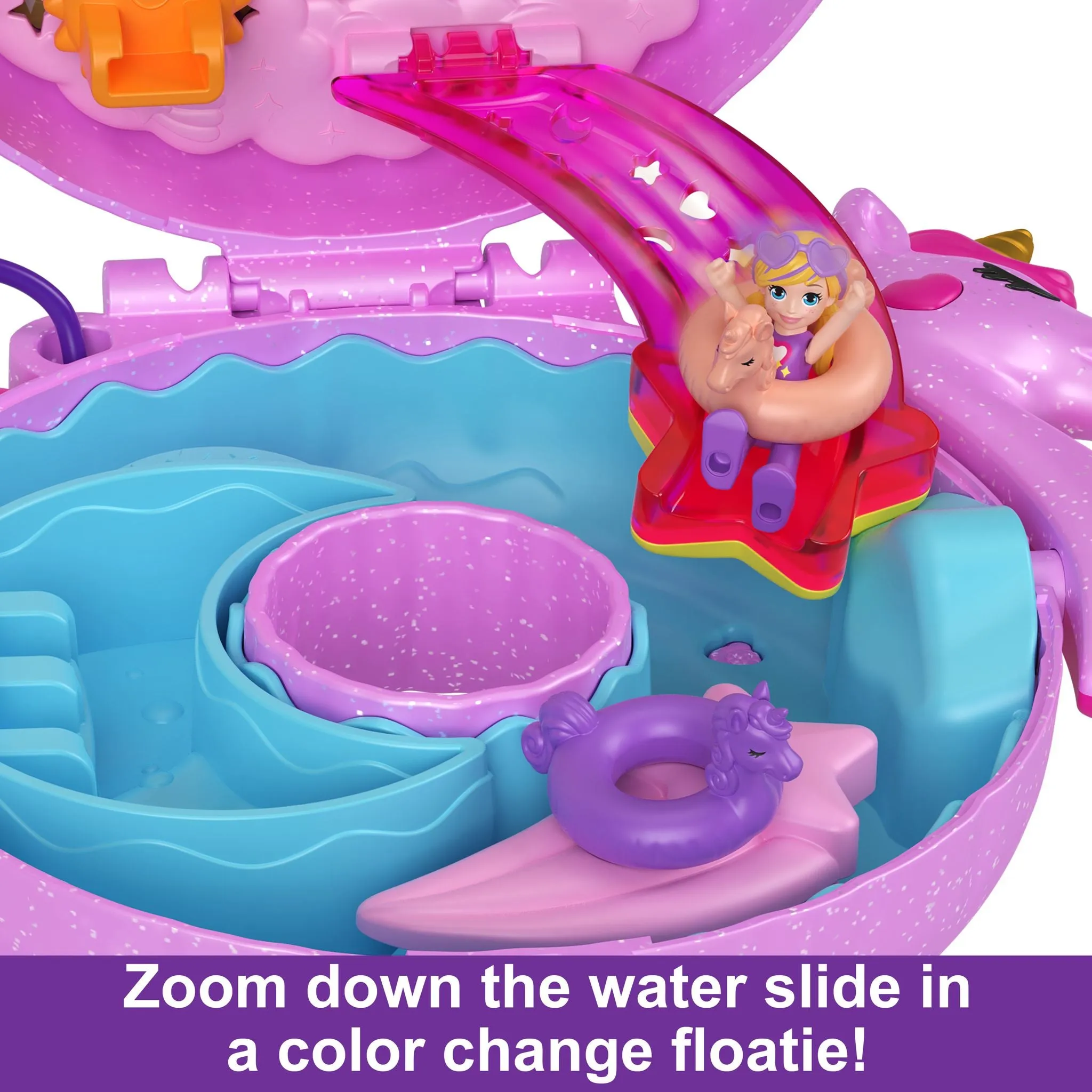 Polly Pocket Big Pocket World Unicorn Floatie Compact