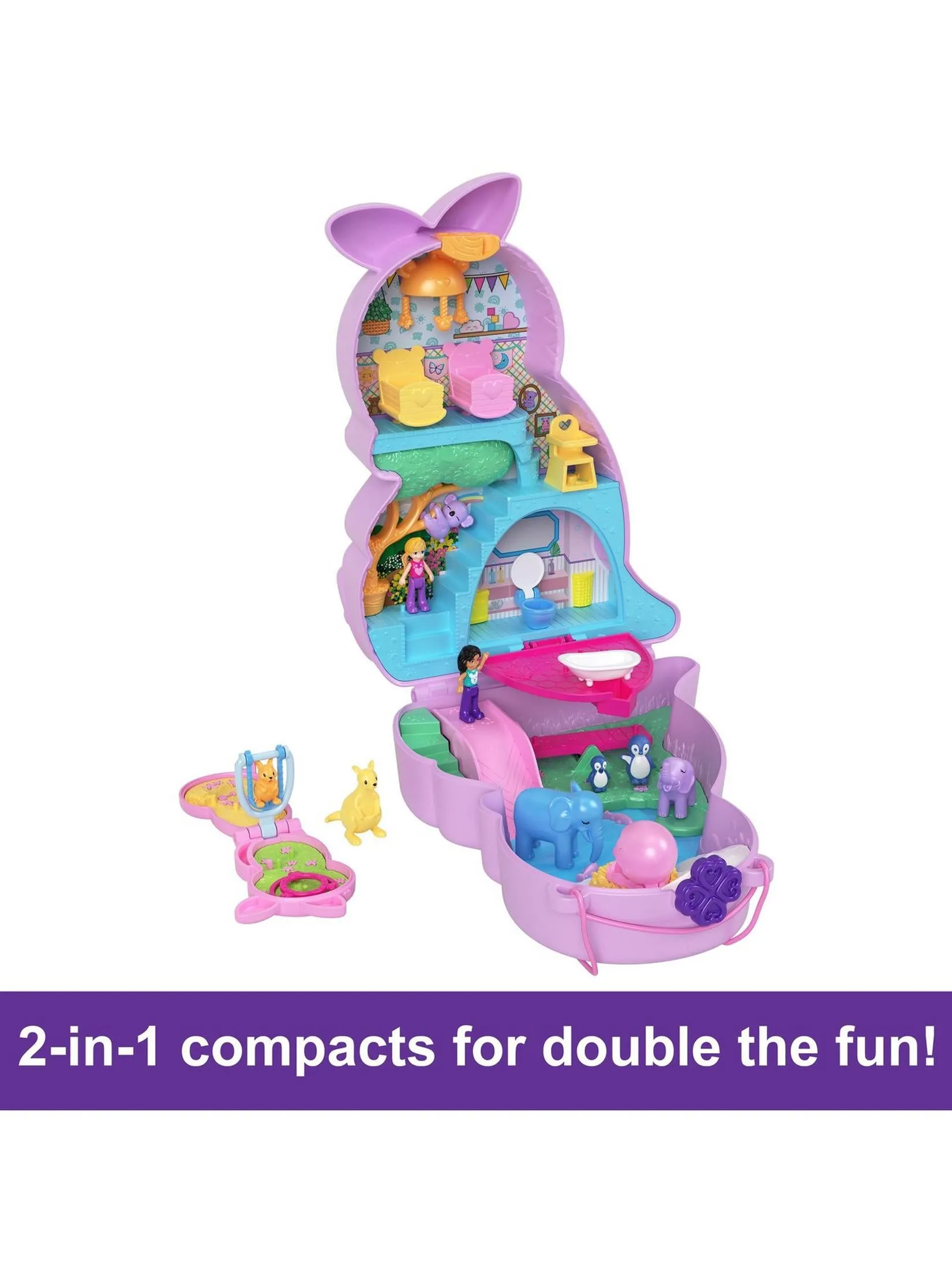 Polly Pocket Mama & Joey Kangaroo Wearable Compact