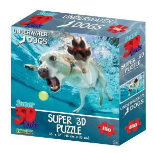Prime 3D 150 Piece Puzzle Underwater Dogs