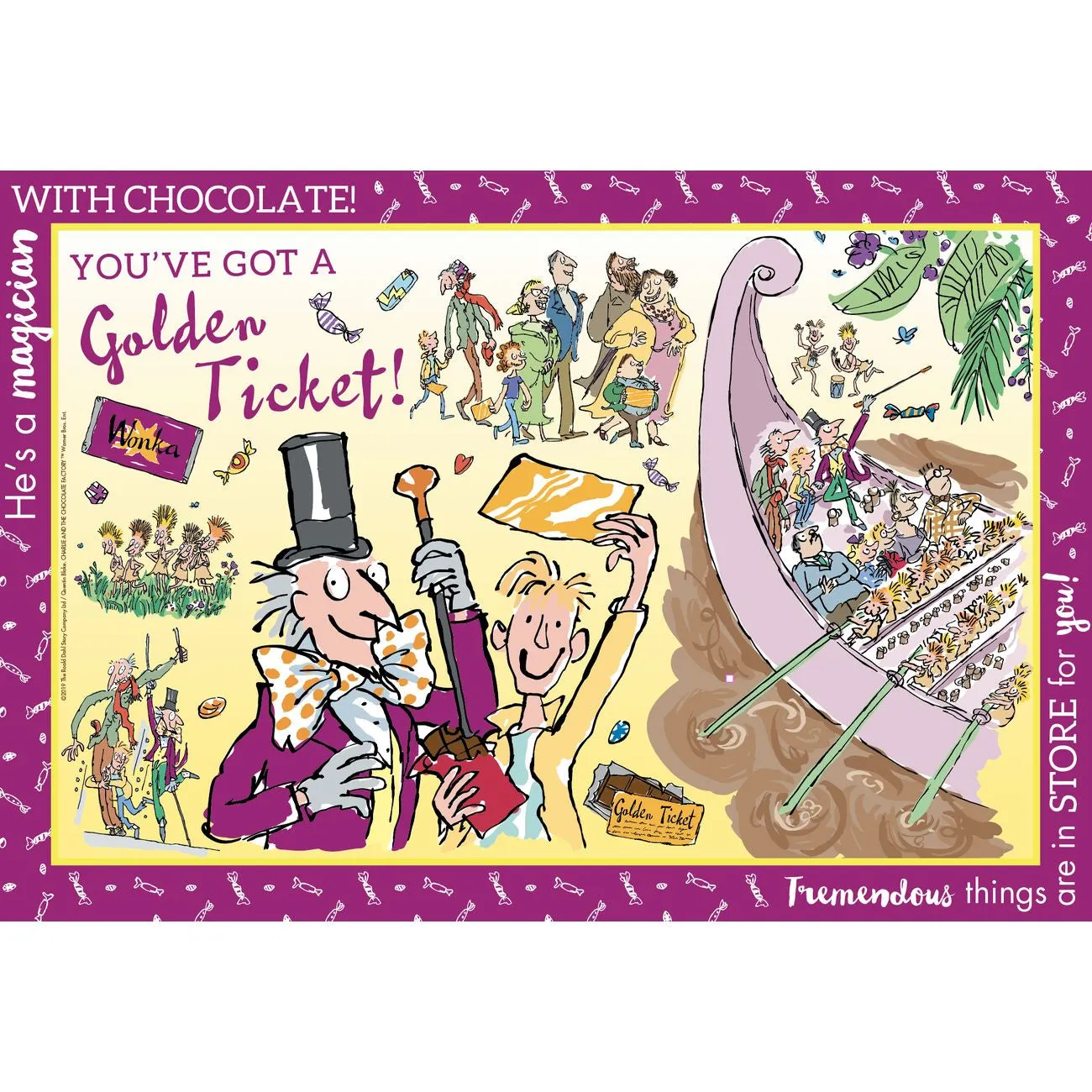 ROALD DAHL 300 PIECE XL PUZZLE CHARLIE AND THE CHOCLATE FACTORY