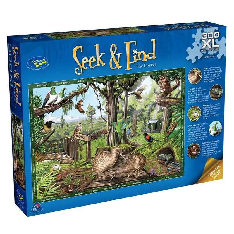 SEEK & FIND 300 PIECE XL PUZZLE THE FOREST