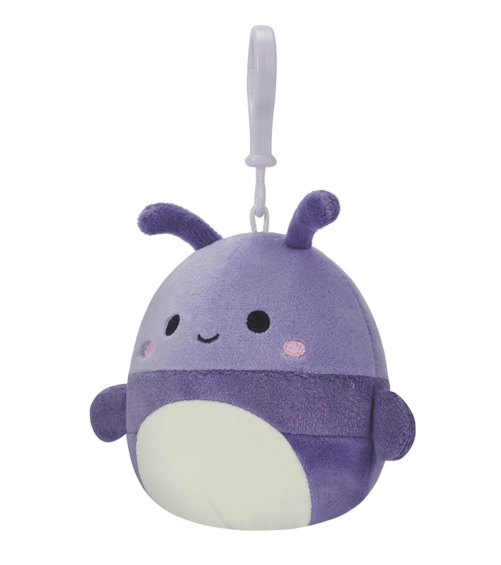 Squishmallows 3.5 Inch Plush Clip-On Axel The Purple Beetle