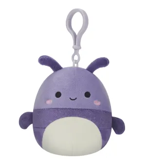 Squishmallows 3.5 Inch Plush Clip-On Axel The Purple Beetle