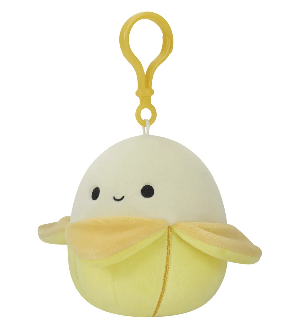 Squishmallows 3.5 Inch Plush Clip-On Junie The Yellow Banana