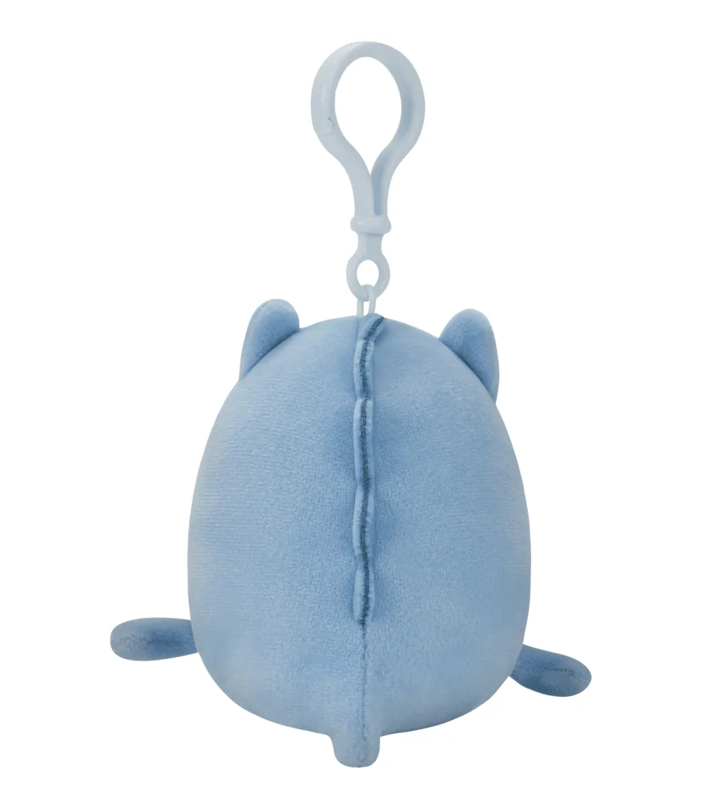 Squishmallows 3.5 Inch Plush Clip-On Lune The Blue Loch Ness Monster