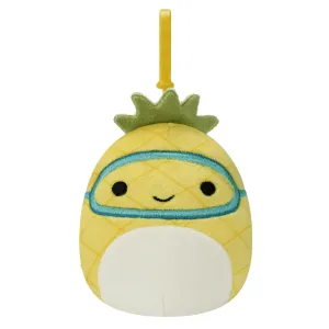 Squishmallows 3.5 Inch Plush S15 Clip-On Maui Pineapple With Scuba Mask