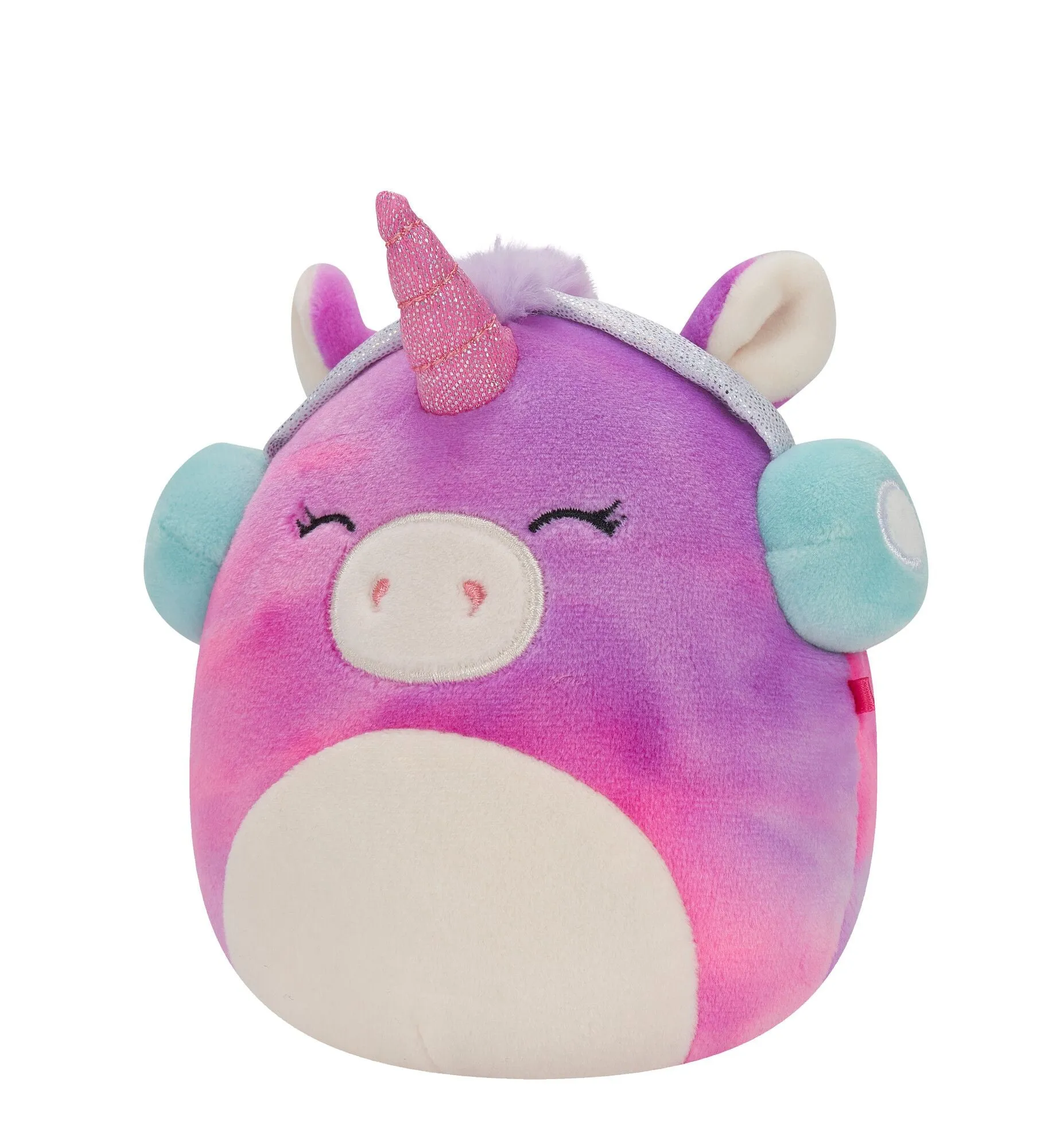 Squishmallows 5 Inch Plush Lola The TieDye Unicorn With Headphones