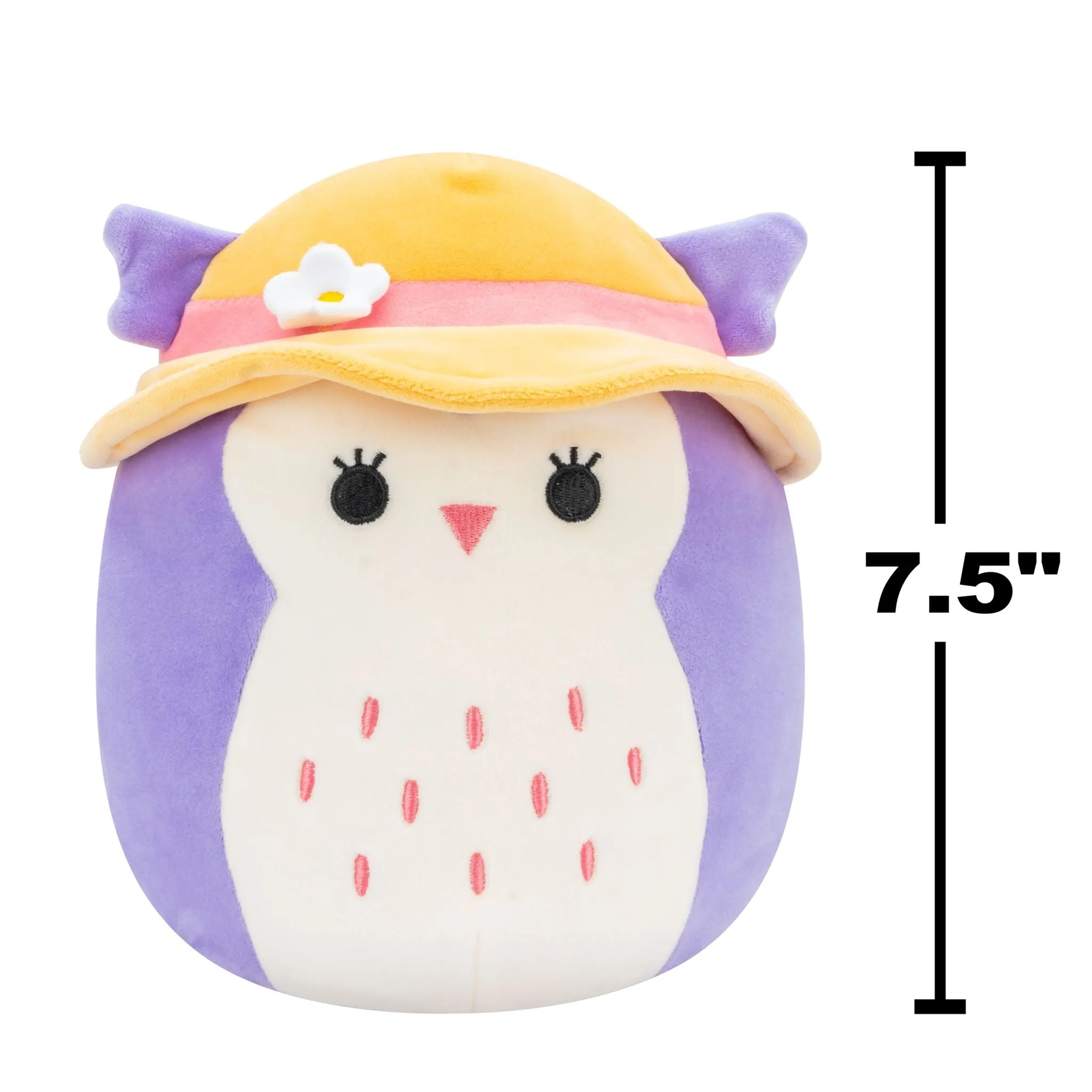 Squishmallows 7.5 Inch Plush Holly Purple Owl