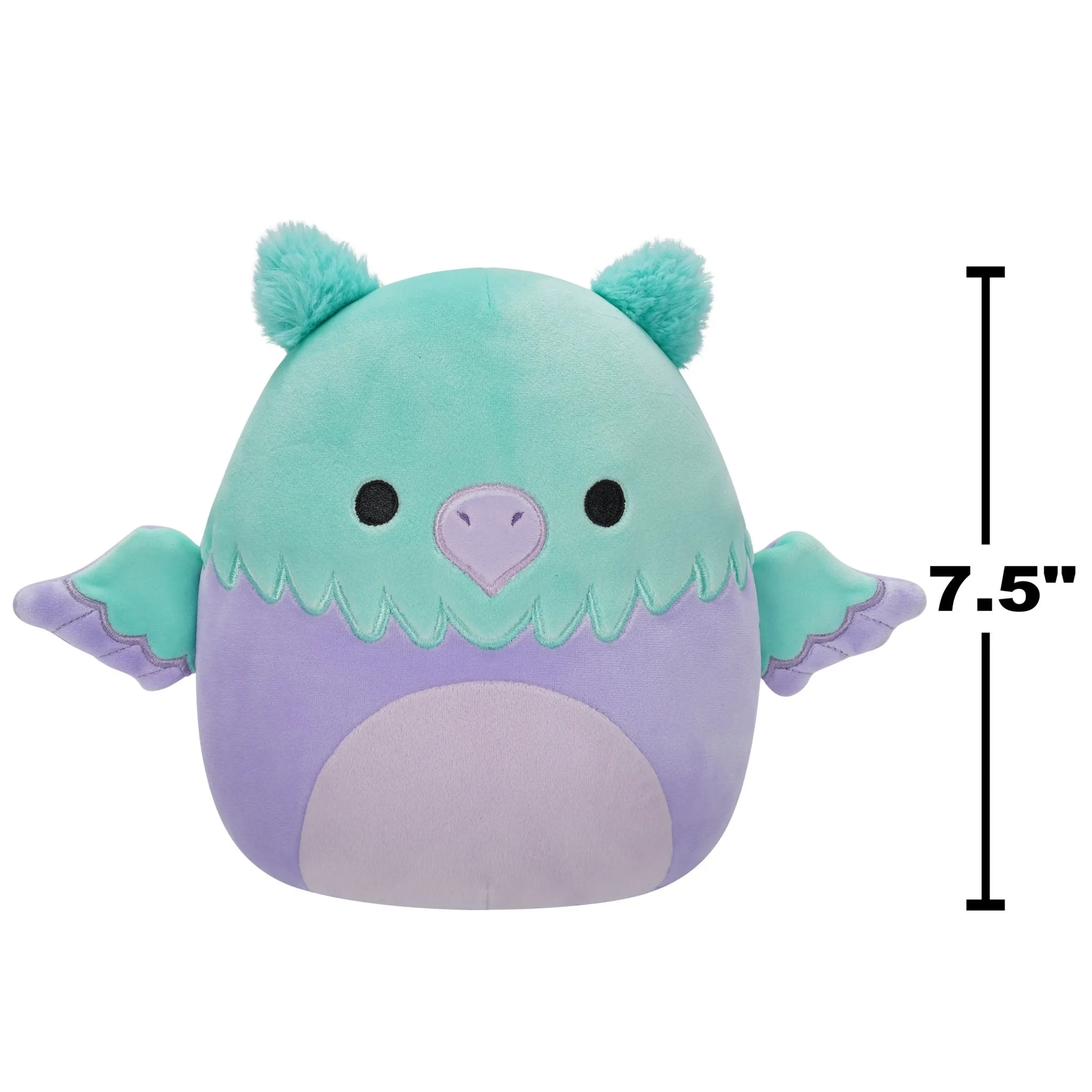 Squishmallows 7.5 Inch Plush Minerva Aqua And Purple Griffin