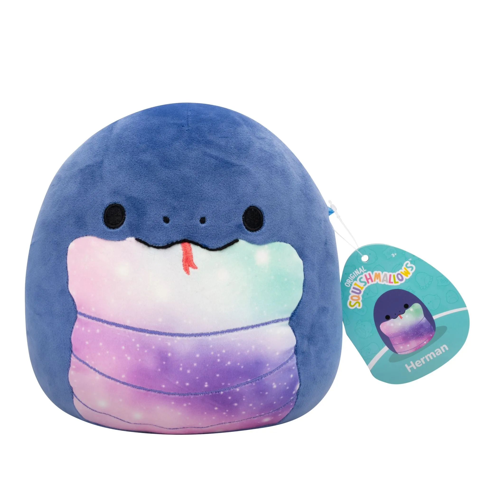 Squishmallows 7.5 Inch Plush S20 Herman Navy Blue Snake With Space Belly