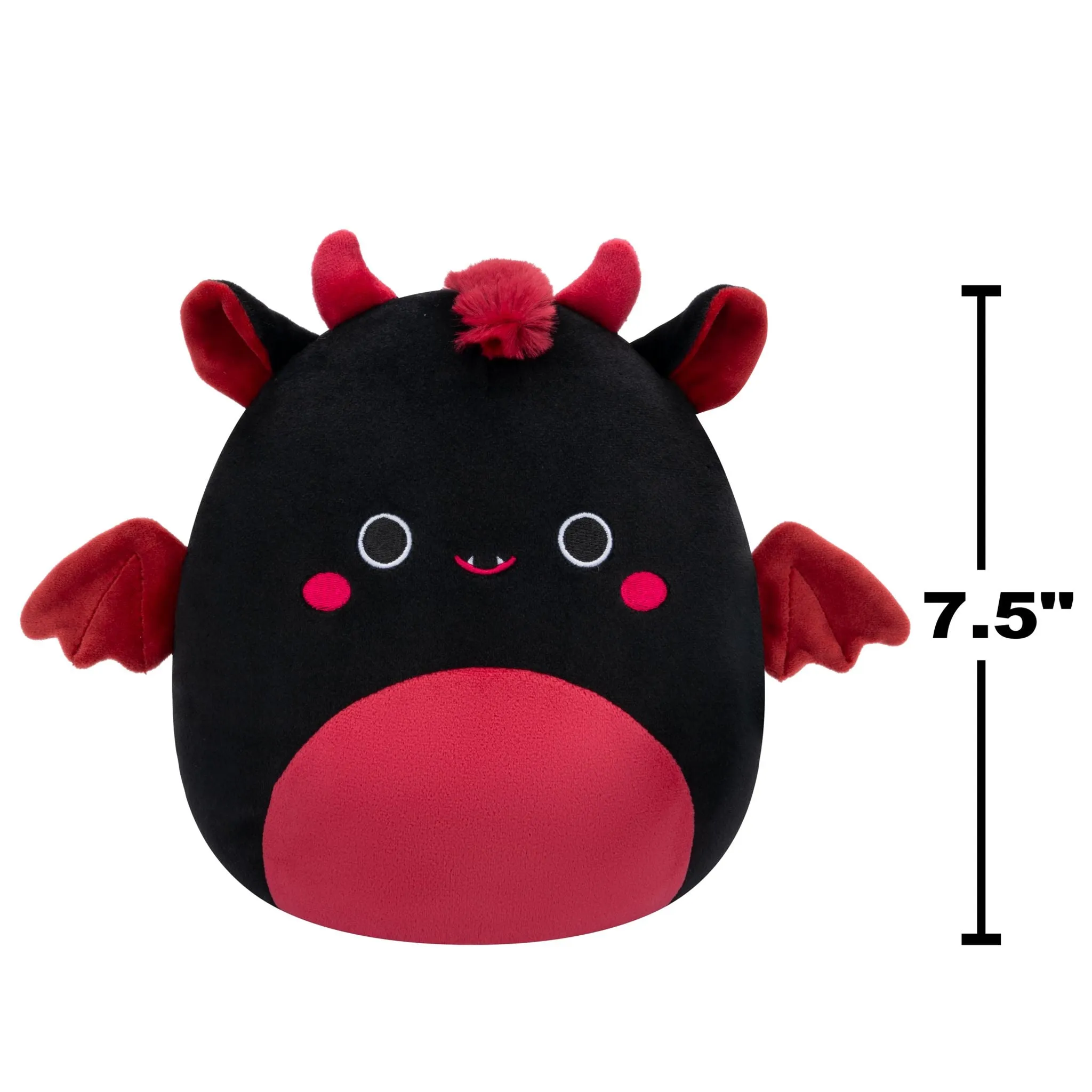 Squishmallows 7.5 Inch Plush S20 Rebecca Black And Maroon Jersey Devil