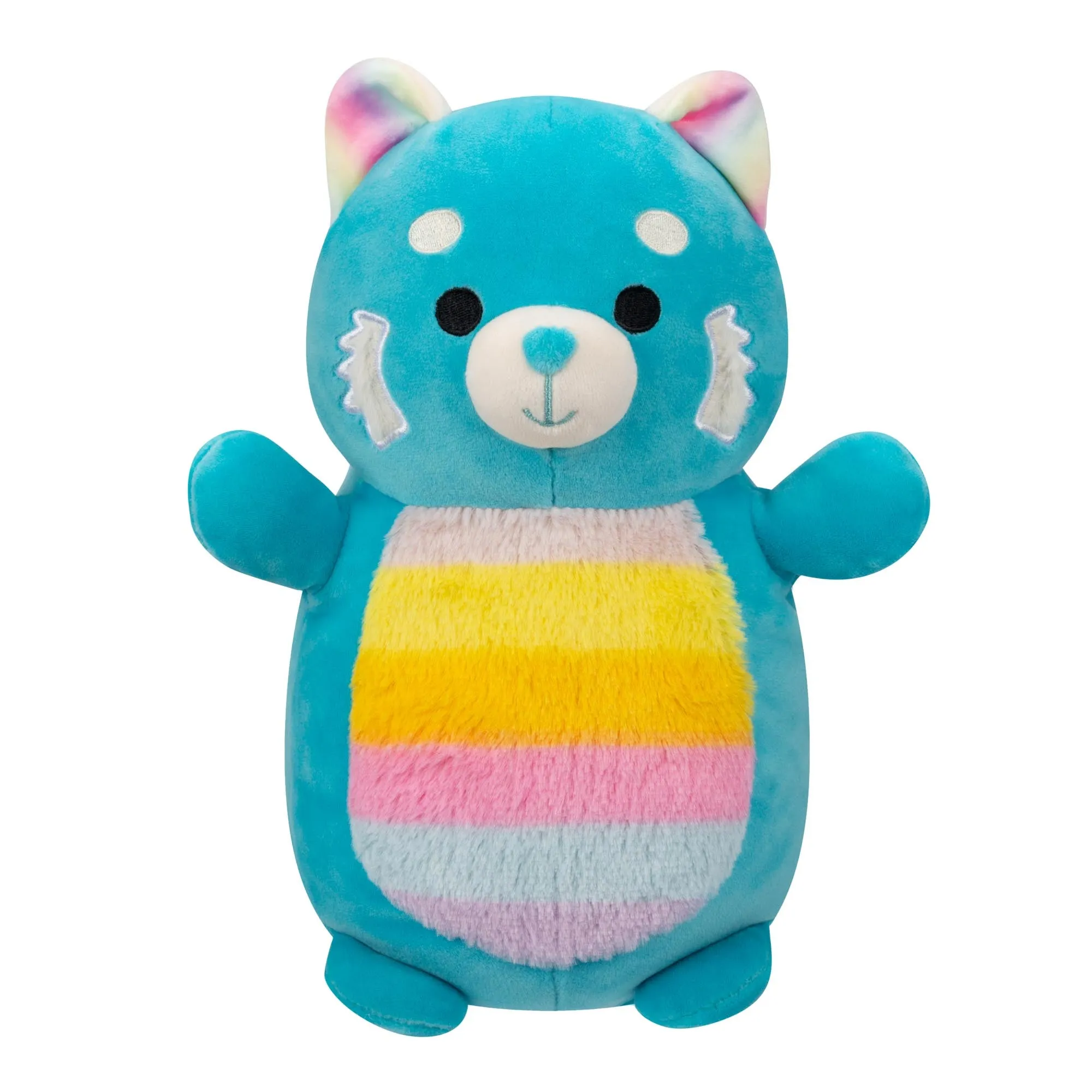 Squishmallows Hugmees 10 Inch Plush S16 Vanessa Teal Red Panda With Rainbow Belly