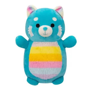 Squishmallows Hugmees 10 Inch Plush S16 Vanessa Teal Red Panda With Rainbow Belly