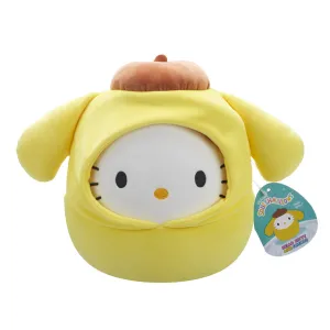 Squishmallows Sanrio Hello Kitty Friend Hoodies 8 Inch - Yellow Hood With Berets