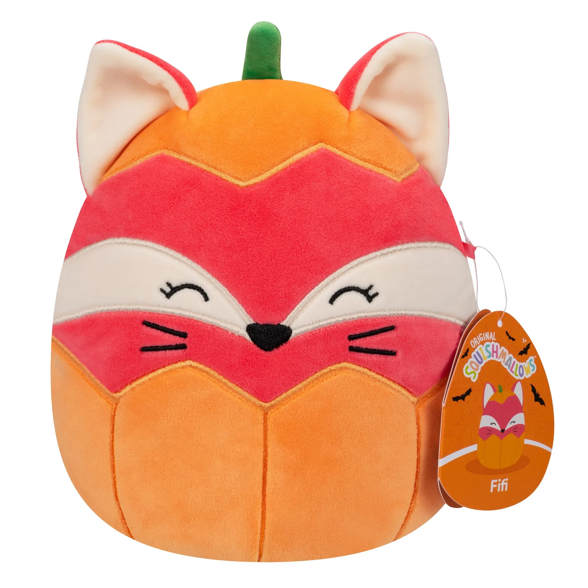 Squishmallows Season Halloween 7.5 Inch Plush Fifi Pink Fox In Pumpkin