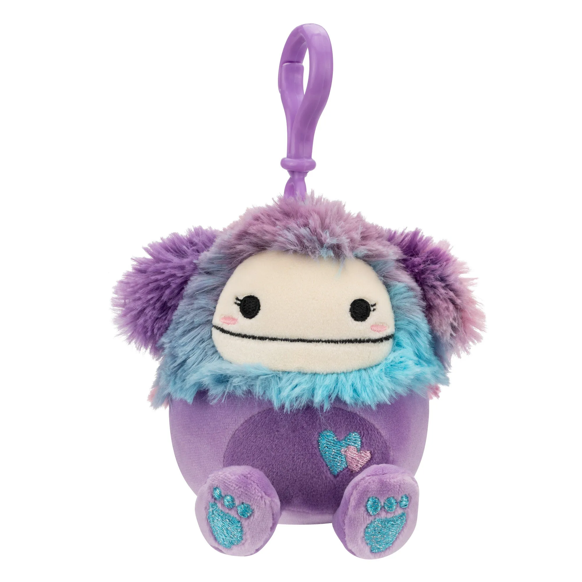 Squishmallows Valentines 3.5 Inch Plush Clip-On Eden The Bigfoot